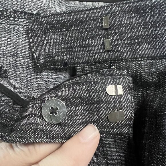 Larry Levine Pants Stretch Black Glen Plaid Zip Fly Pockets Women's Size 18W - Picture 6 of 13